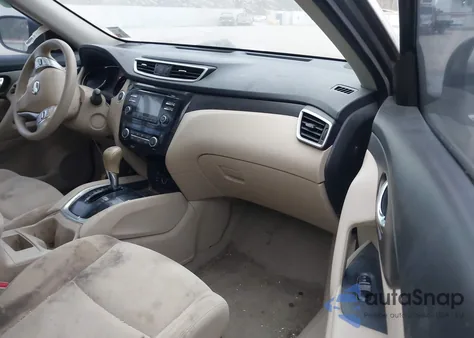 2015 Nissan Rogue Sv из США, поврежденный, VIN KNMAT2MTXFP554013